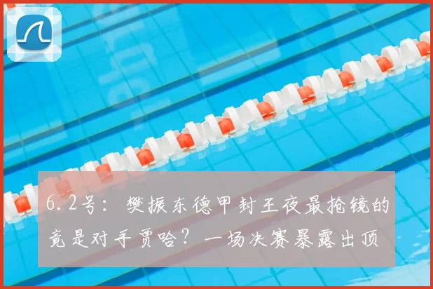 6.2号：樊振东德甲封王夜最抢镜的竟是对手贾哈？一场决赛暴露出顶级选手与顶尖高手的残酷差距_比赛_萨尔布吕肯_技术